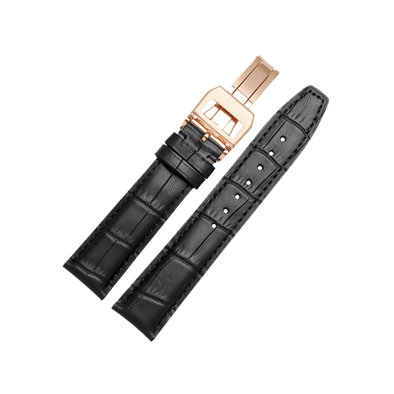 HYJYGX 20mm/21mm/22mm Comodo Cinturino per Orologio di Ricambio con Fibbia ad ardiglione/Cinturini per Cinturino con Fibbia deployante, 20mm