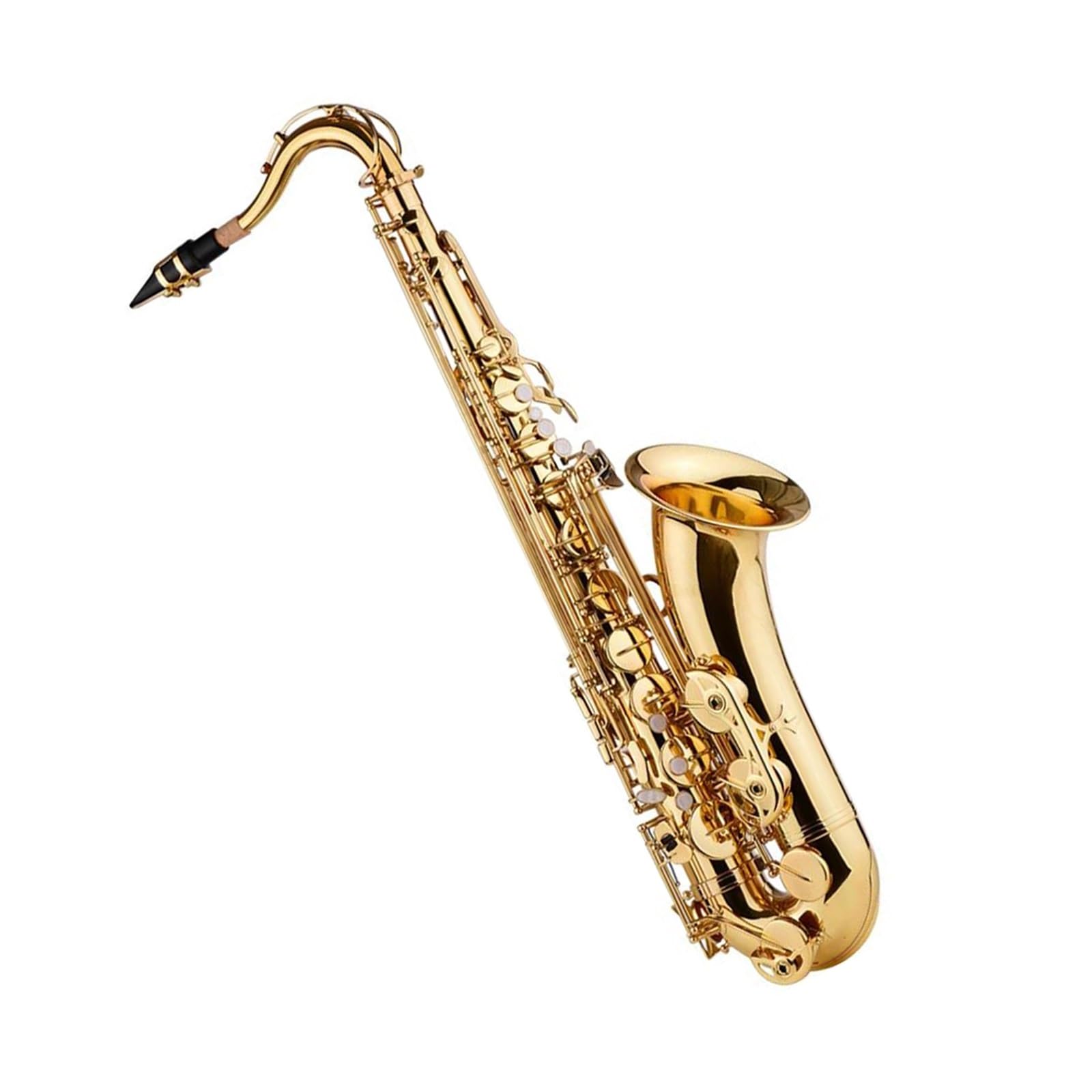 Saksofon Bb Saksofon Tenorowy Saksofon Mosiężny Złoty Instrument Dęty Drewniany Z Futerałem Do Przenoszenia Szczotka Saksofonowa Paski Na Szyję