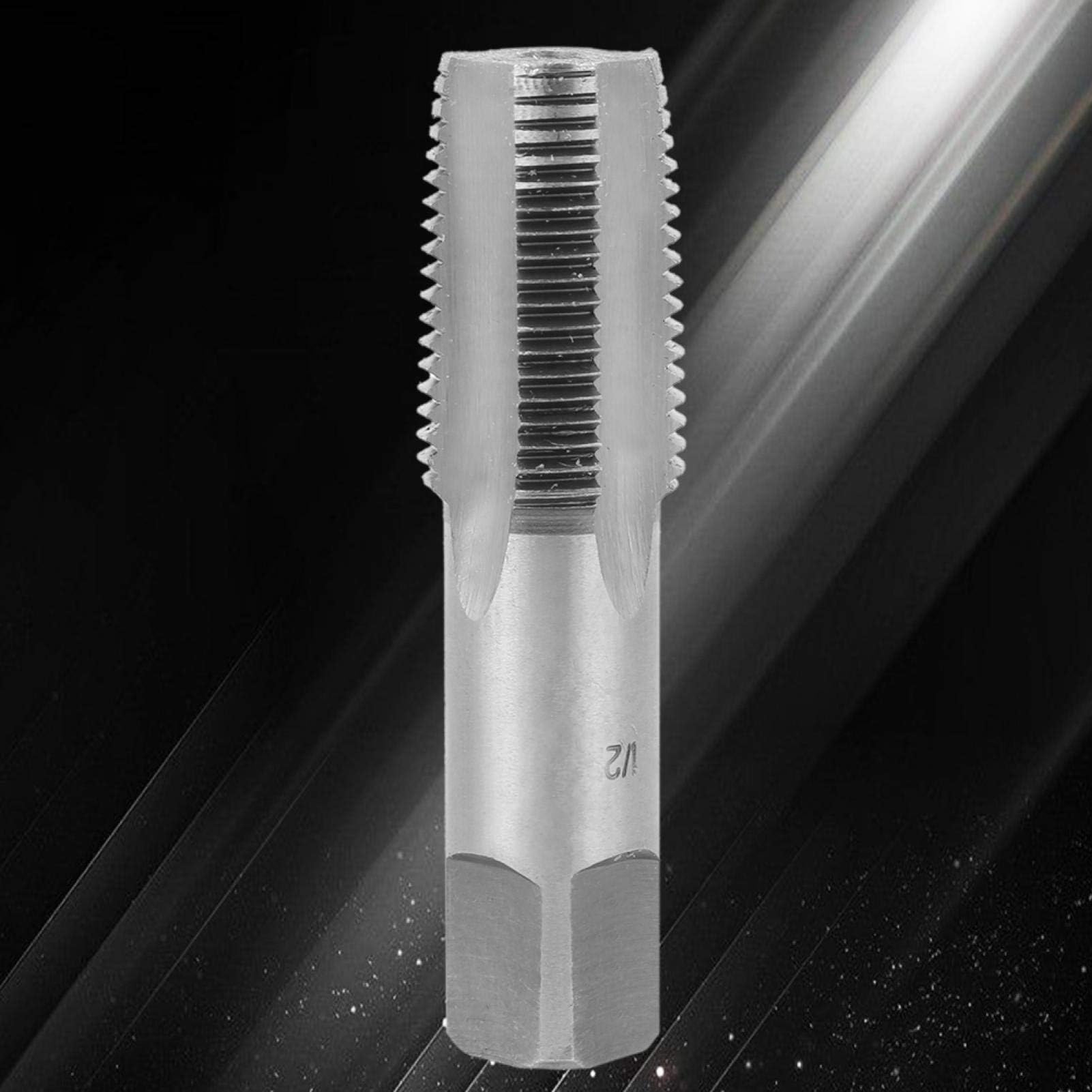 Rubinetto per Filettatura da 1/2 Pollice Maschi a Scanalature Diritte Filettatura Vite Strumenti di Taglio Filettatura 22mm/0,87 Pollici Profondità Filettatura 34mm/1,34 Pollici