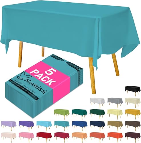 Miniatura 97 de Mantel desechable de alta calidad, paquete de 12, manteles de 54 x 108 pulgadas para fiestas, manteles decorativos para mesas rectangulares, mantel
