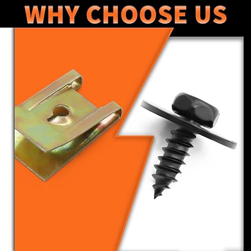 Miniatura 6 de 40 piezas de guardabarros de carrocería automotriz, retenedor de tuerca en U, cierre de junta, tornillo de metal para automóvil, compatible con E87