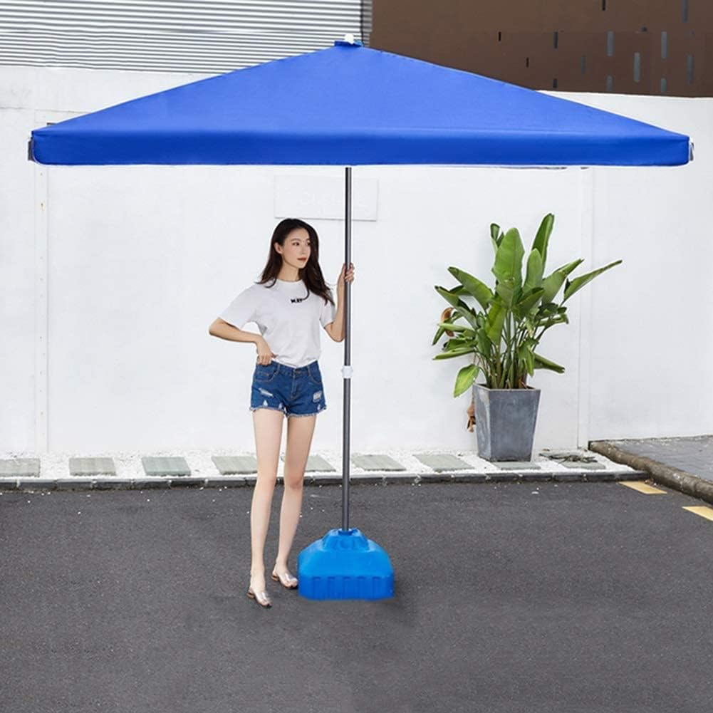 Umbrellas Blue Rectangular Patio Umbrella Outdoor Market Table Umbrella, Perfect For Garden, Yard, Beach Commercial Event Market, Camping, Pool Side (Color : Blue, Size : 280cmtimes (200cm×200cm Blue)