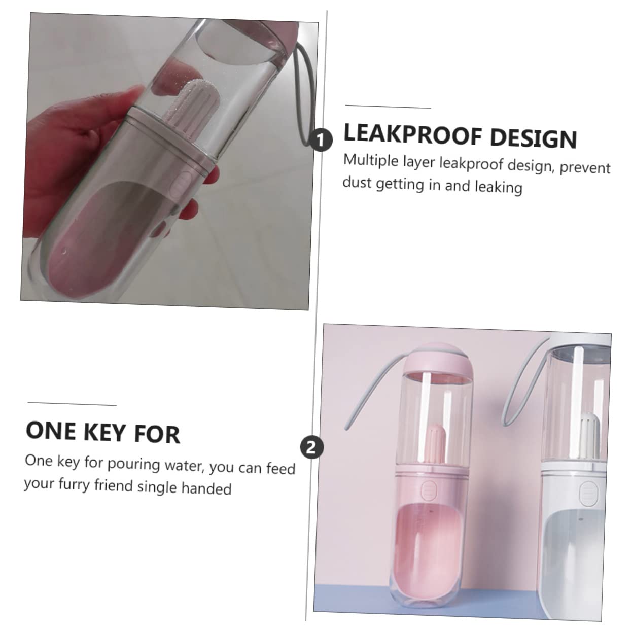 SUPVOX Pet Bottle Bowl Leakproof Portable Water Dispenser for Dogs and Cats for Travel and Outdoor Activities Convenient Design for Easy Drinking