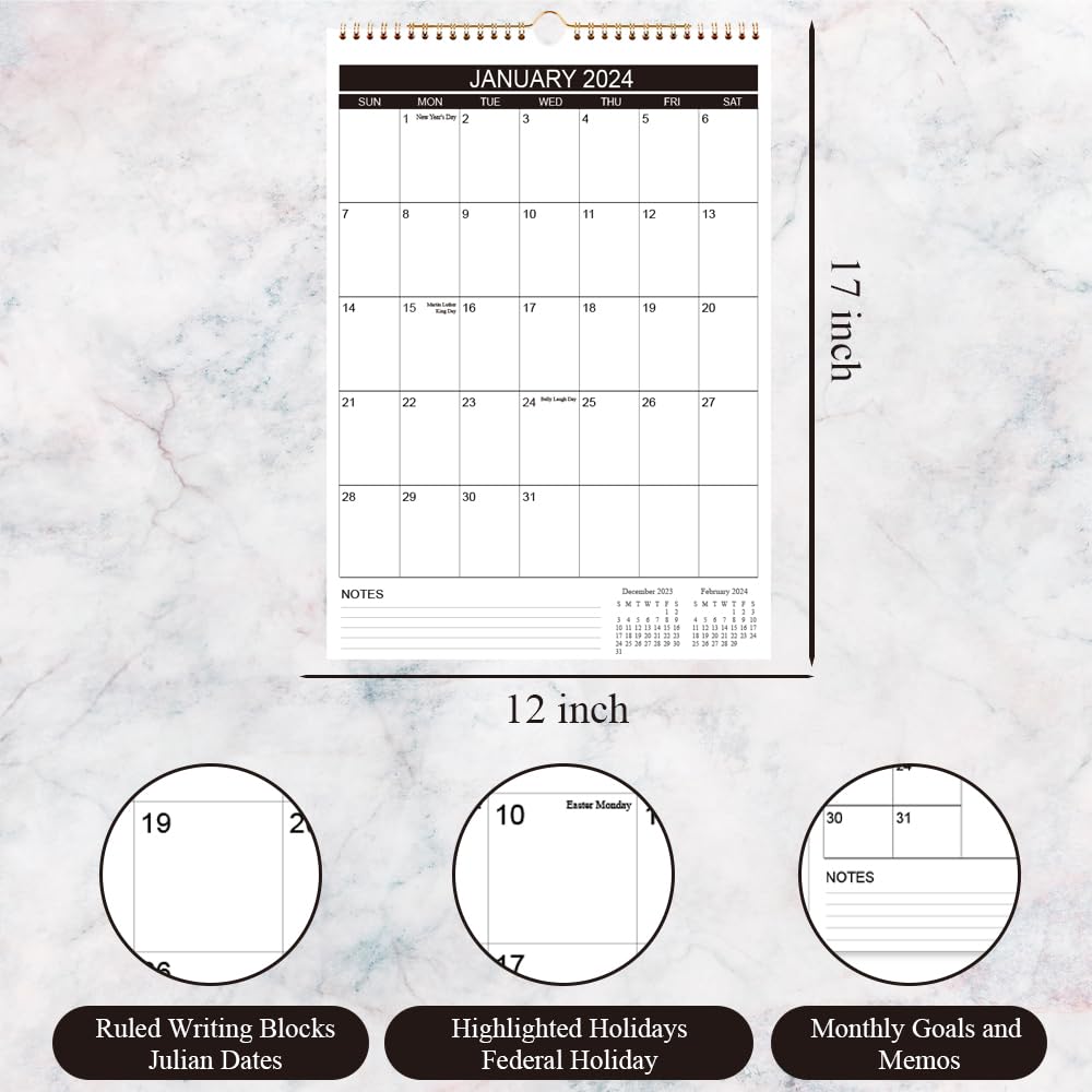 Snapklik.com : 2024 Calendar - 17 X 12 Wall Calendar