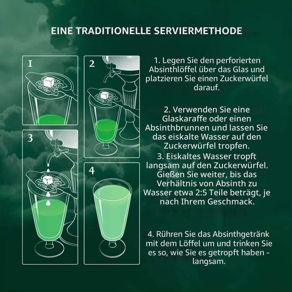 Absinthbrunnen im Lady-Stil mit 2 Metallhähnen - Kleine Reproduktion des bekanntesten Absinthbrunnen-Stils
