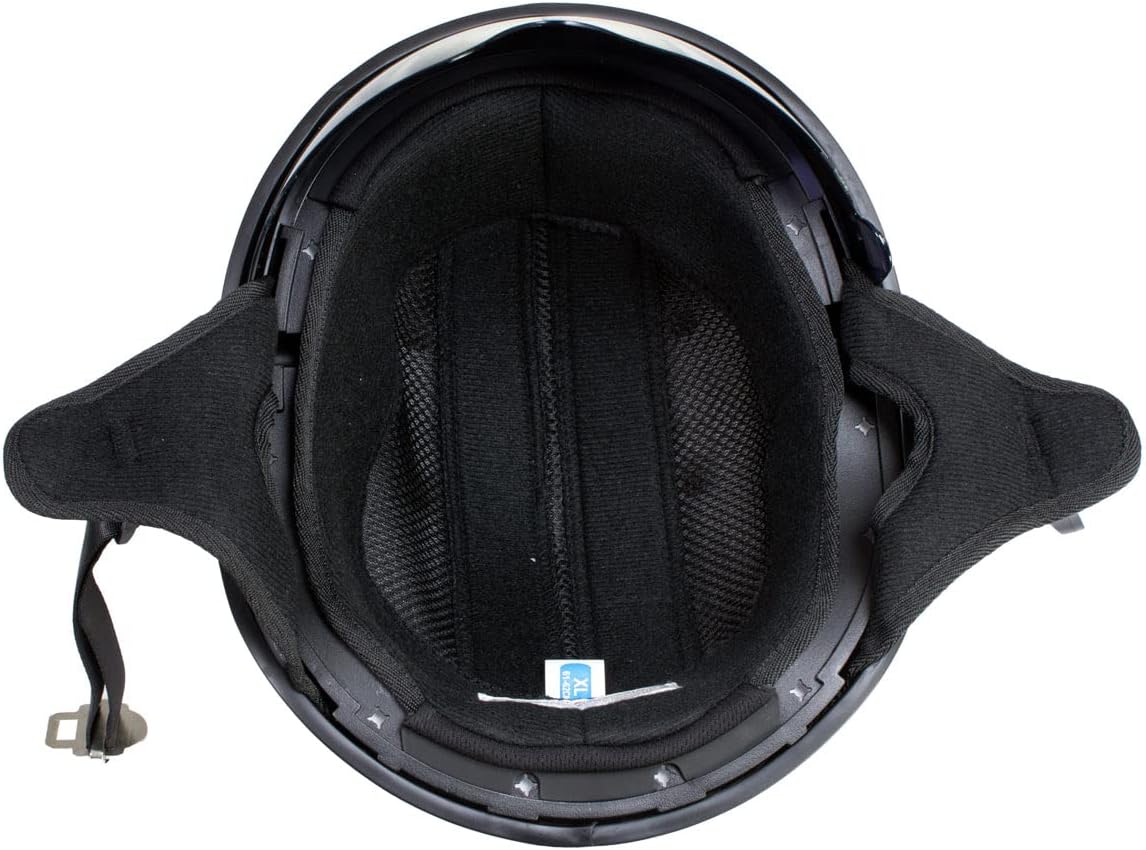 Hot Leathers T72 Blue Flag Advanced DOT Motorcycle Half Helmet Biker w/Drop Down Visor