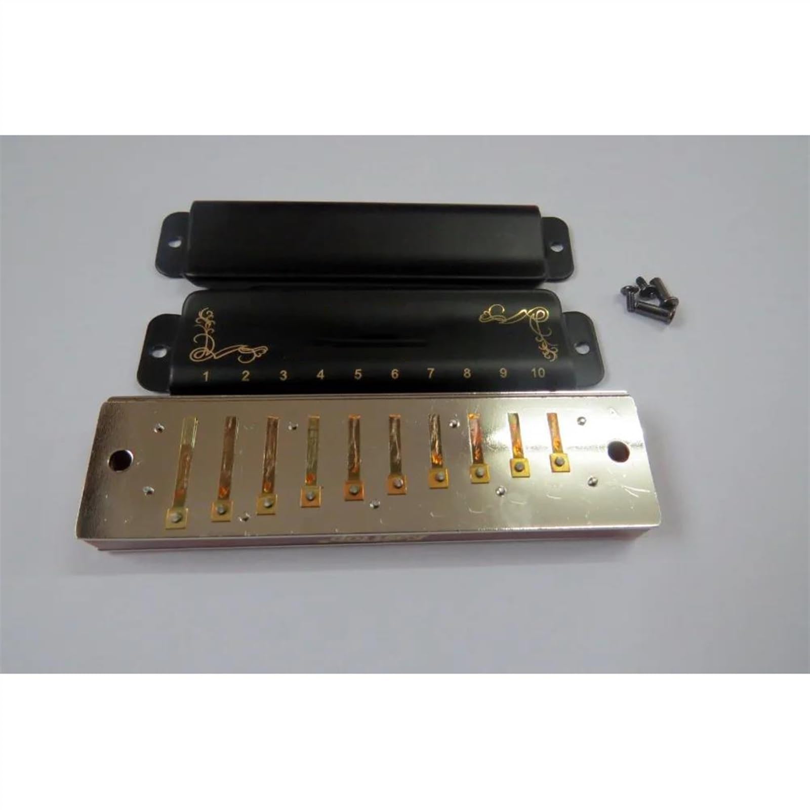 Harmonijka Zestaw 12 kluczy Blues Harp Metal Harmonijka Diatoniczna czarna okładka dla początkujących