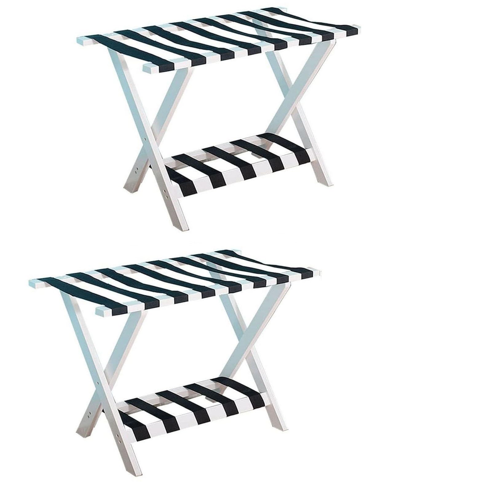 Porte-bagages d'hôtel pliable en bois massif pour valises de chambre