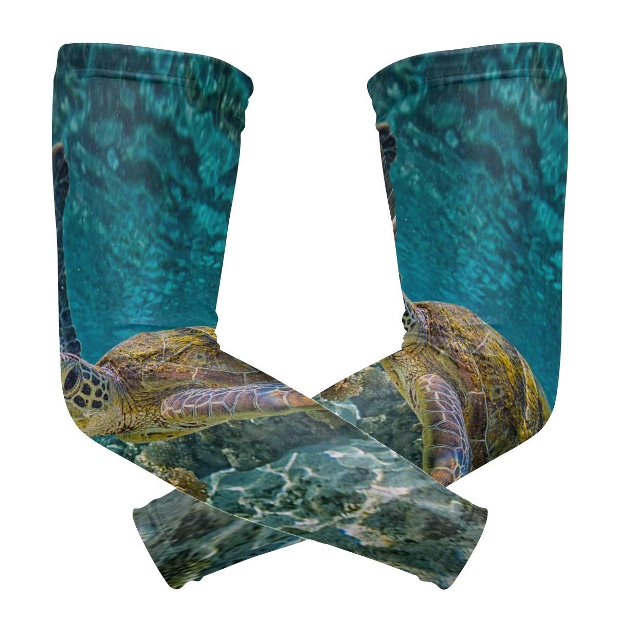 Arm Sleeves Hawksbill Sea Turtle Mens Sun UV Protection Sleeves Arm Warmers Cool Long Set Covers