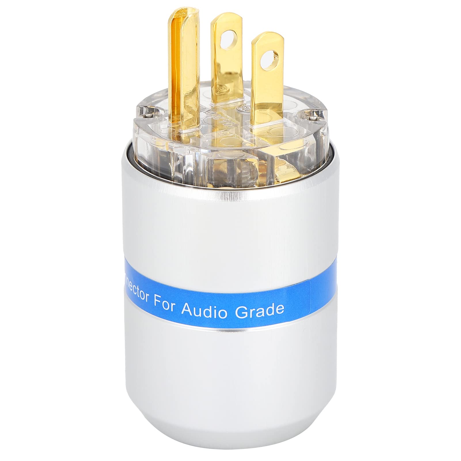 Connettore di Alimentazione IEC Spina HiFi in Rame Placcato Oro 24K per Apparecchi Audiovisivi Professionali (M107G(maschio))