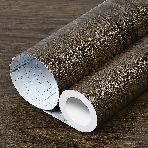 Image of SUNBIRD Wood Furniture Wallpaper Vinyl, Self-Adhesive Wood Wall Paper, Almirah,Kitchen Home Decoration 24in x 3 Meter (Plank Wood)