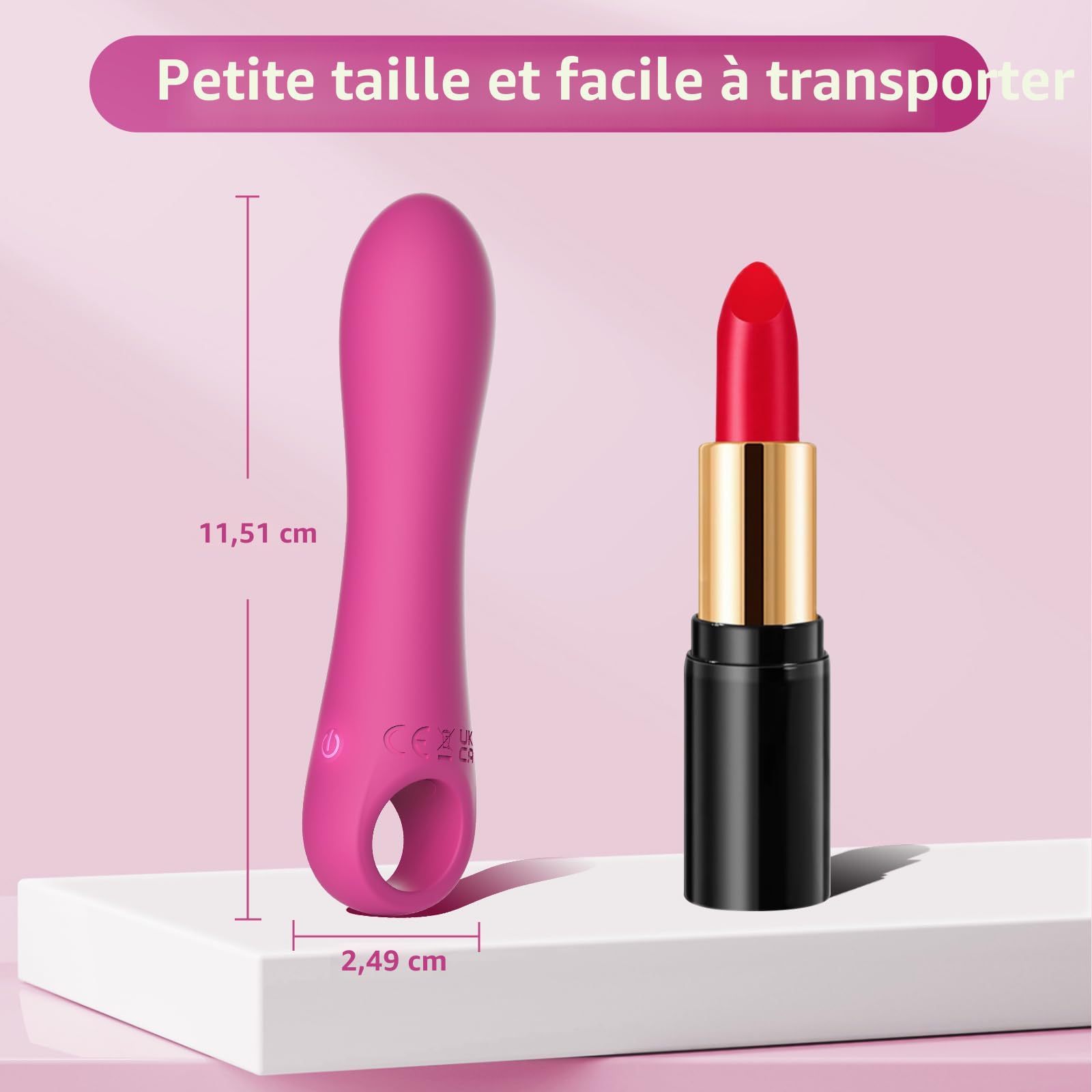 Vibromasseur Bullet USB 10 Vitesses - Stimulateur Clitoris, Seins, Zones érogènes - Silicone Hypoallergénique, Imperméable, Sans Fil - Femme