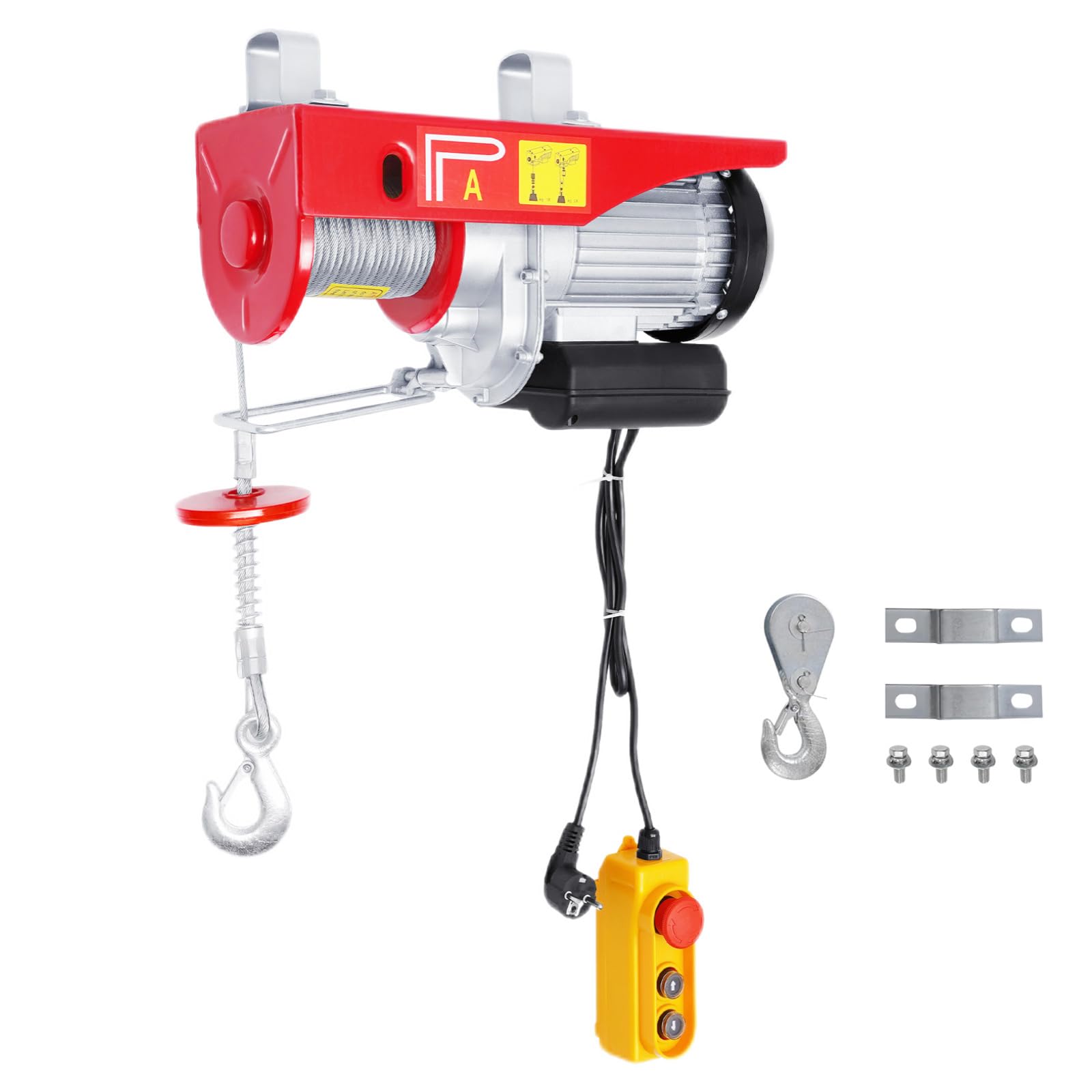 Verricello elettrico, 1300 W, 800 kg, per argano elettrico, per casa, officina, garage