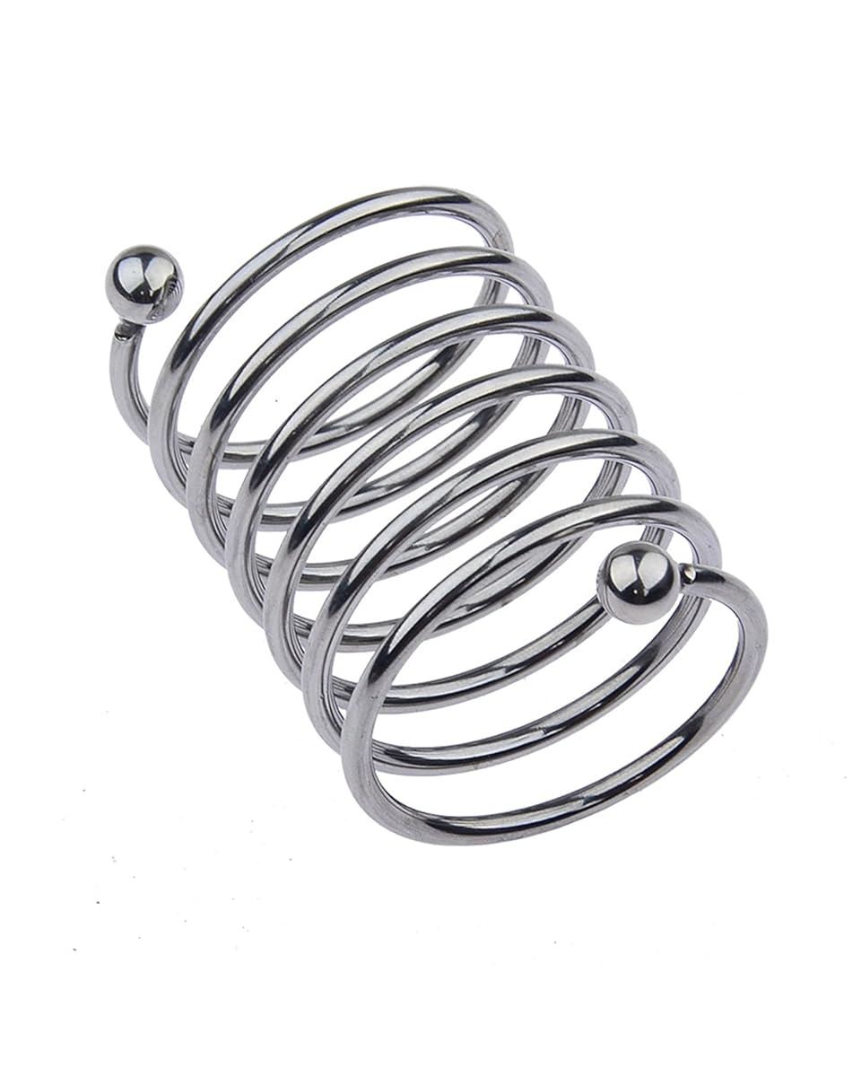 Yemaxコックリング ペニスリング ステンレスペニスケース 波状螺旋設計ペニスサック アダルトグッズ 男性用 ペニスリング cock ring ペニス リングsex toys男性for menグランスリング防水温冷プレイφ25mm