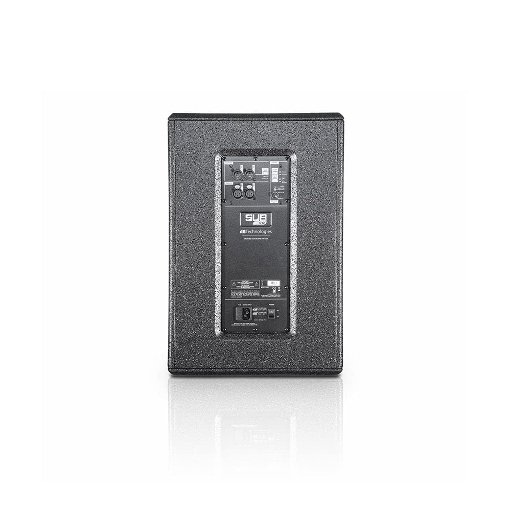 DB Technologies Sub612 - Subwoofer Attivo da 12 pollici con potenza picco da 1200W, Nero