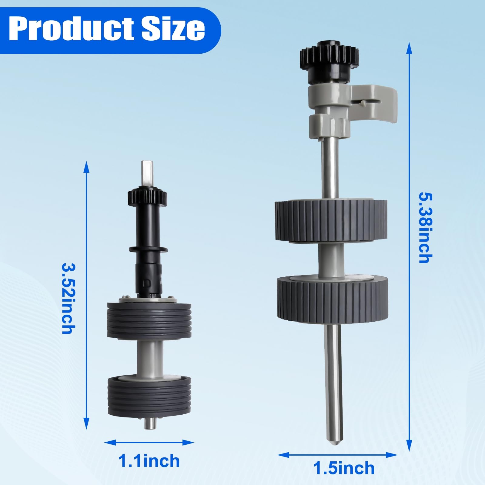 PA03540-0001 PA03540-0002 - Rullo per freno e piccone, con albero per Fujitsu Fi-6130, Fi-6130Z, Fi6130Z, Fi-6140, Fi-6140Z, Fi-6230, Fi-6230Z, Fi-6240, Fi-6240 Z Fi-61 25 Fi6225 Fi-6225 Kit Rulli (1)