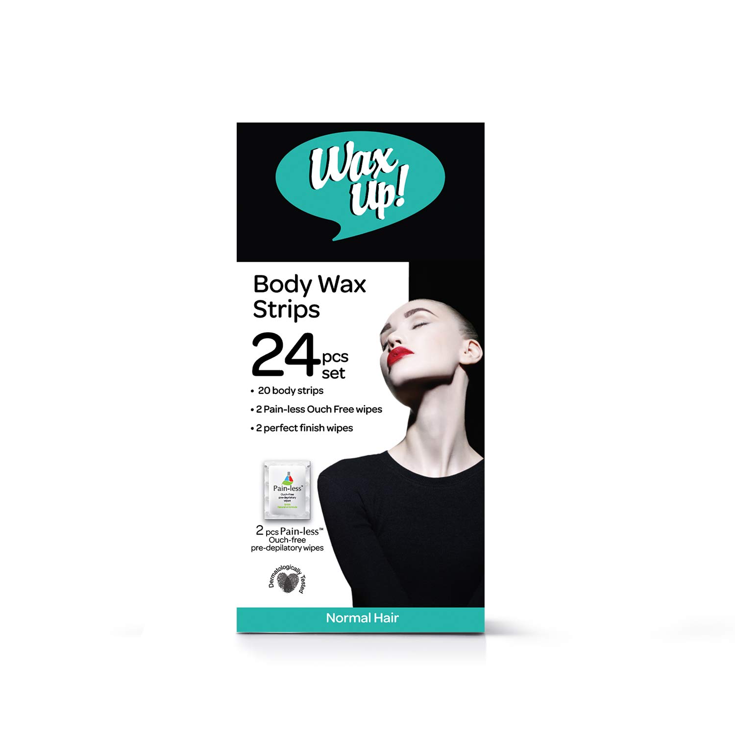 WAX UP - Body Wax Strips, Normal (24-Pack)