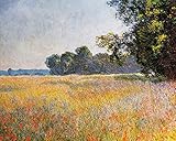 Produit de qualité 1art1 1art1 Claude Monet Poster Impression sur Toile Champ D’Avoine Aux Coquelicots, 1890 Affiche Murale XXL Encadrée  Tendue sur Cadre en Bois  Tableau 50x40 cm