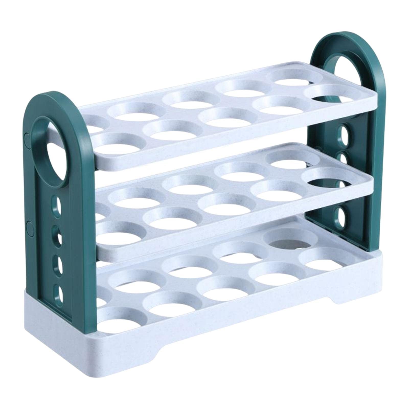 Panier à œufs Couche conteneur de Stockage d'œufs réfrigérateur organisateurs d'œufs Plateau à œufs boîte de Rangement Frais pour armoires de Cuisine (Blanc)