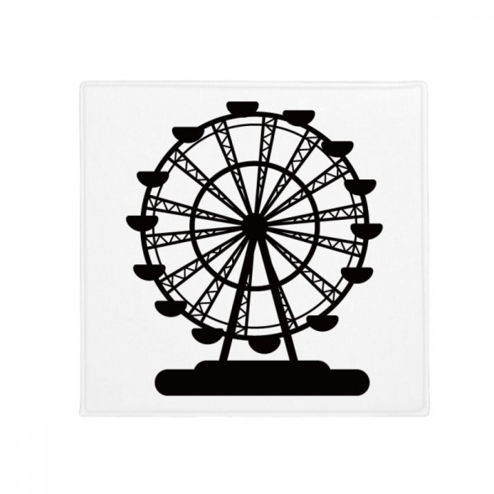 Tapis de sol grande roue noir multicolore 80cm pour porte entrée et protection parquet