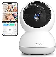 Alaga 3K HD Indoor Security Camera: 360° Pan/Tilt Pet Baby Monitor, Night Vision, AI Motion Tracking, 2-Way Audio, 2.4/5G WiFi, Alexa/Google