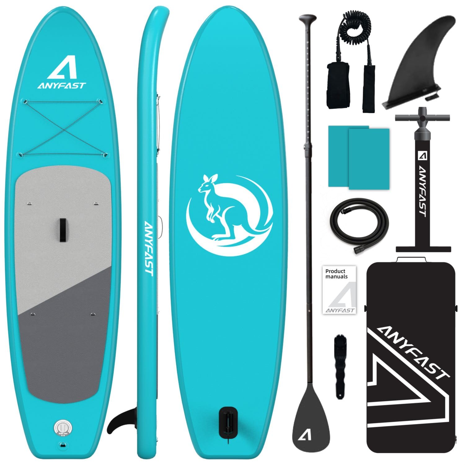 Stand up Paddle-Board-Wide-Gonfiabile-Pesca-Paddleboard - 11'x35' Ultra Stabile Wide SUP, pompa, porta macchina fotografica, guinzaglio, zaino, accessori, giovani/adulti
