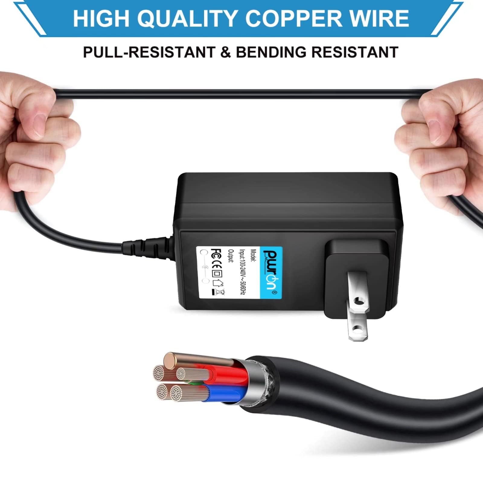 PwrON AC to DC Adapter for Black & Decker VEC157BDC VEC157BD V2HALOGEN LED Spotlight; Black & Decker VEC156BD VEC156BDC V1 Rechargeable Halogen Spotlight Power Supply Cord : Electronics