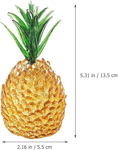 Miniatura 2 de Decoración de mesa de comedor, figuras de piña de cristal, decoración de frutas, adorno de piña de cristal, escultura decorativa de frutas de