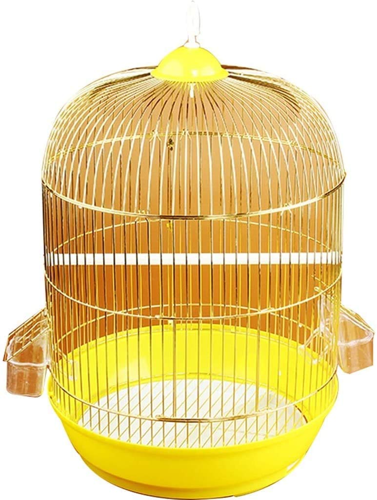 Gabbia per Uccelli da Viaggio, Gabbia per pappagalli, Regalo per Gli Amanti degli Uccelli, Gabbie per Uccelli per parrocchetti con Supporto, Gabbie per Uccelli Ornamentali convenienti, Gialle