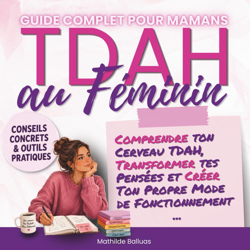 TDAH au Féminin : Guide Complet pour Mamans: Comprendre ton Cerveau TDAH, Transformer tes Pensées et Créer TON Propre Mode de Fonctionnement