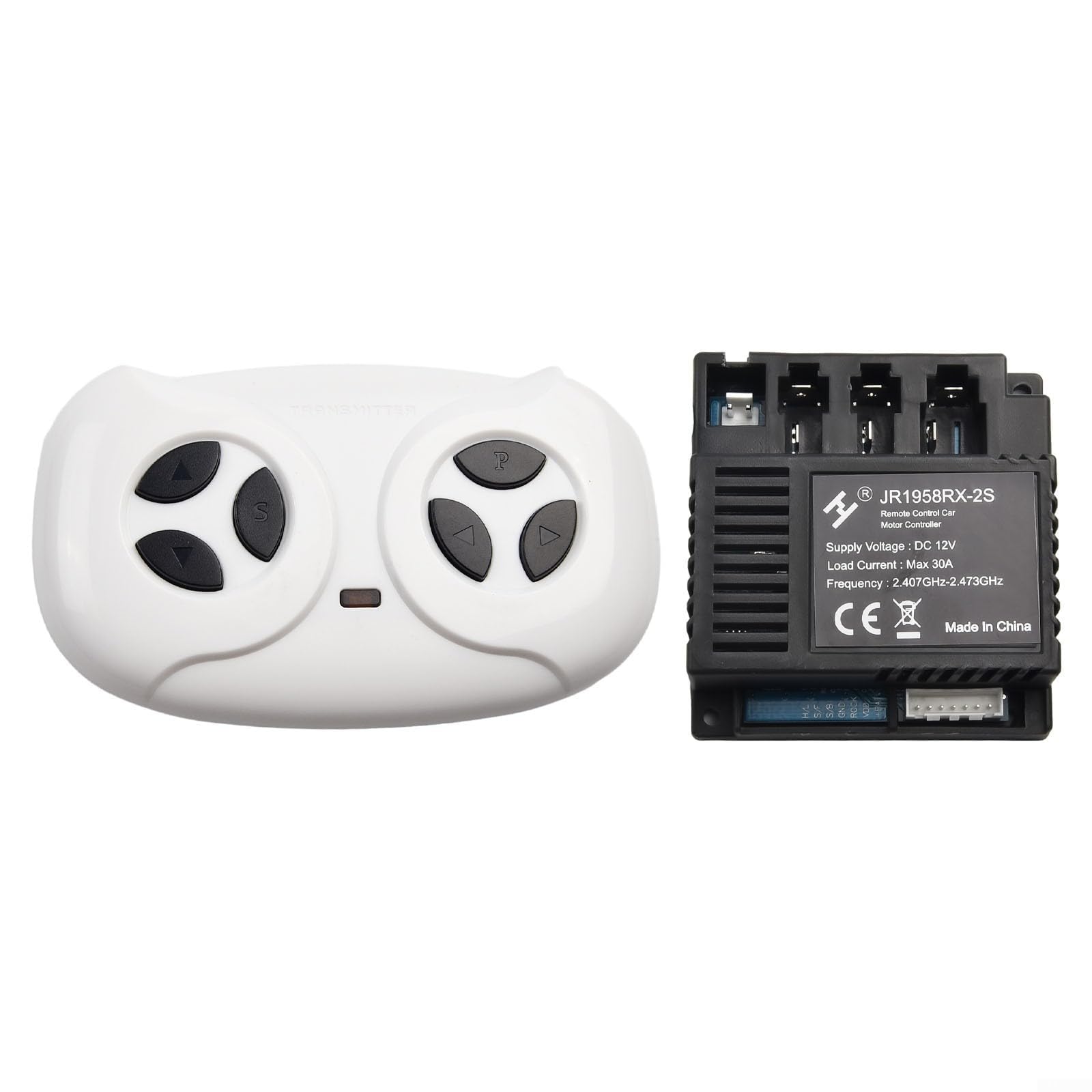ZSKXYRUKFor HY JR-RX-12V 6V 24V Control Box with 2.4GHz Remote Receiver Compatible with Electric Ride On Car Models JR1705RX JR1758RX JR1738RX JR1810RX(JR1758RX-2S Full set)