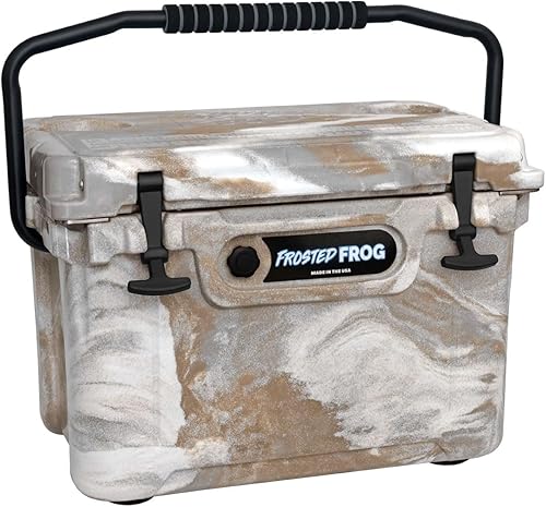 Miniatura 15 de USA Made Frosted Frog Camo - Baúl de hielo de 20 cuartos de galón de capacidad, resistente, moldeado por rotografía, enfriador aislado de grado