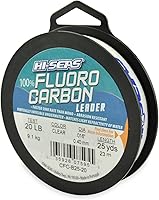 Vista 25 de HI-SEAS Líder de línea de pesca 100% fluorocarbono, líder invisible transparente, indetectable para peces, hundimiento rápido, 6 libras a 400 libras