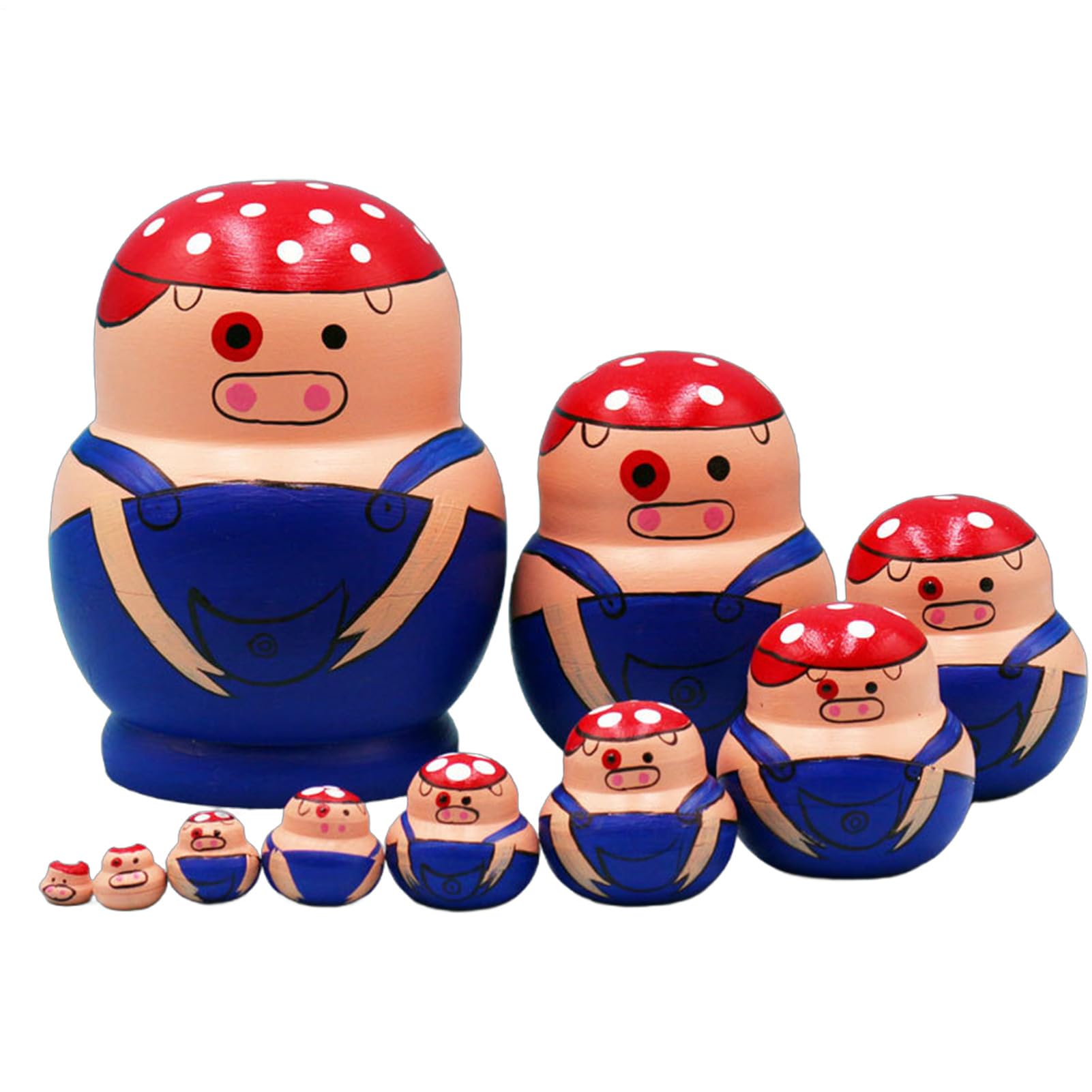 Kids Nesting Dolls,Wooden Animal Pattern Stacking Toy,Hand Painted Nesting Dolls | for Boys Girls Cultural Art Collectors Educators Parents Living Room Bedroom Birthday Christmas