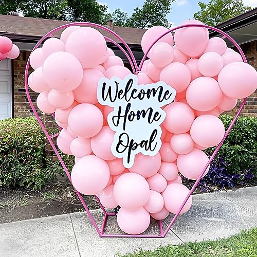 Image of Voircoloria 110pcs Light Pink Balloons 12inch Pastel Pink Latex Party Balloons for Boys Girls Birthday Party, Baby Shower, Wedding, Gender Reveal, Baby Shower, Anniversary Party Decorations
