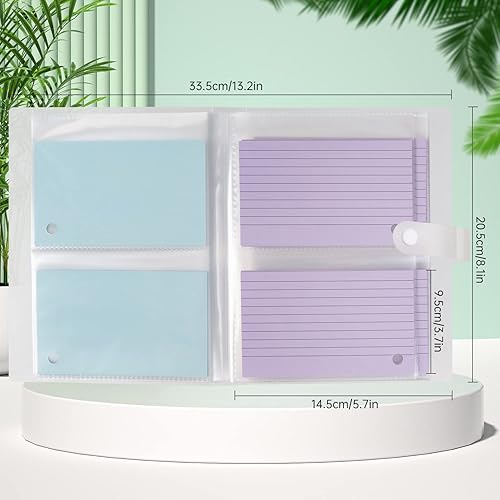 Miniatura 9 de Tarjetas de índice de 4 x 6 pulgadas, bolsas organizadoras de plástico transparente, carpeta de libros, paquete de 2 fundas protectoras de