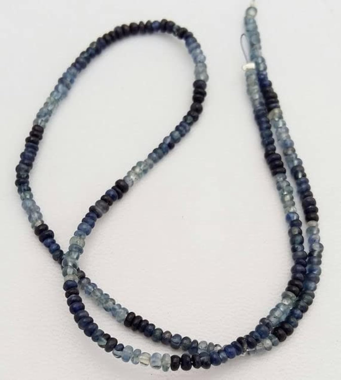 Saphir bleu de 2 mm en fil de 14 pouces pour la création de bijoux artisanaux