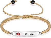 Vista 173 de mnmoom Pulseras de alerta médica para mujer, pulseras de identificación médica de corazón de acero inoxidable con grabado gratuito
