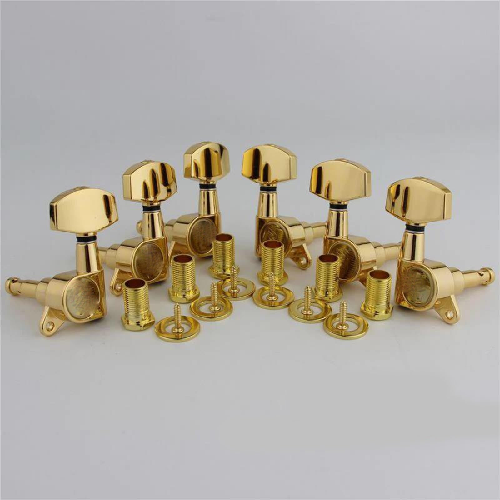 Juego De Clavijas Afinación Guitarra Metal 3R3L Accesorios Para Clavijas Guitarra(Gold)
