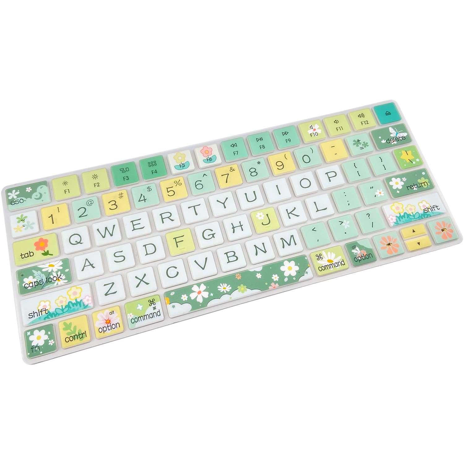 Sanfulin Keyboard Cover Skin for Apple iMac Magic Keyboard 2nd Gen (Model: A1644 MLA22LL/A) Without Numeric Keypad, Cute Silicone Skin Protector,