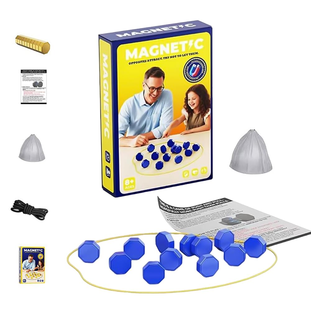 Magnetic Chess Game, Educational Chess Game Checkers Game with 20 Pieces Chess