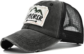 Trucker Hat for Men Women-Mesh Back Breathable Adjustable Snapback Cap