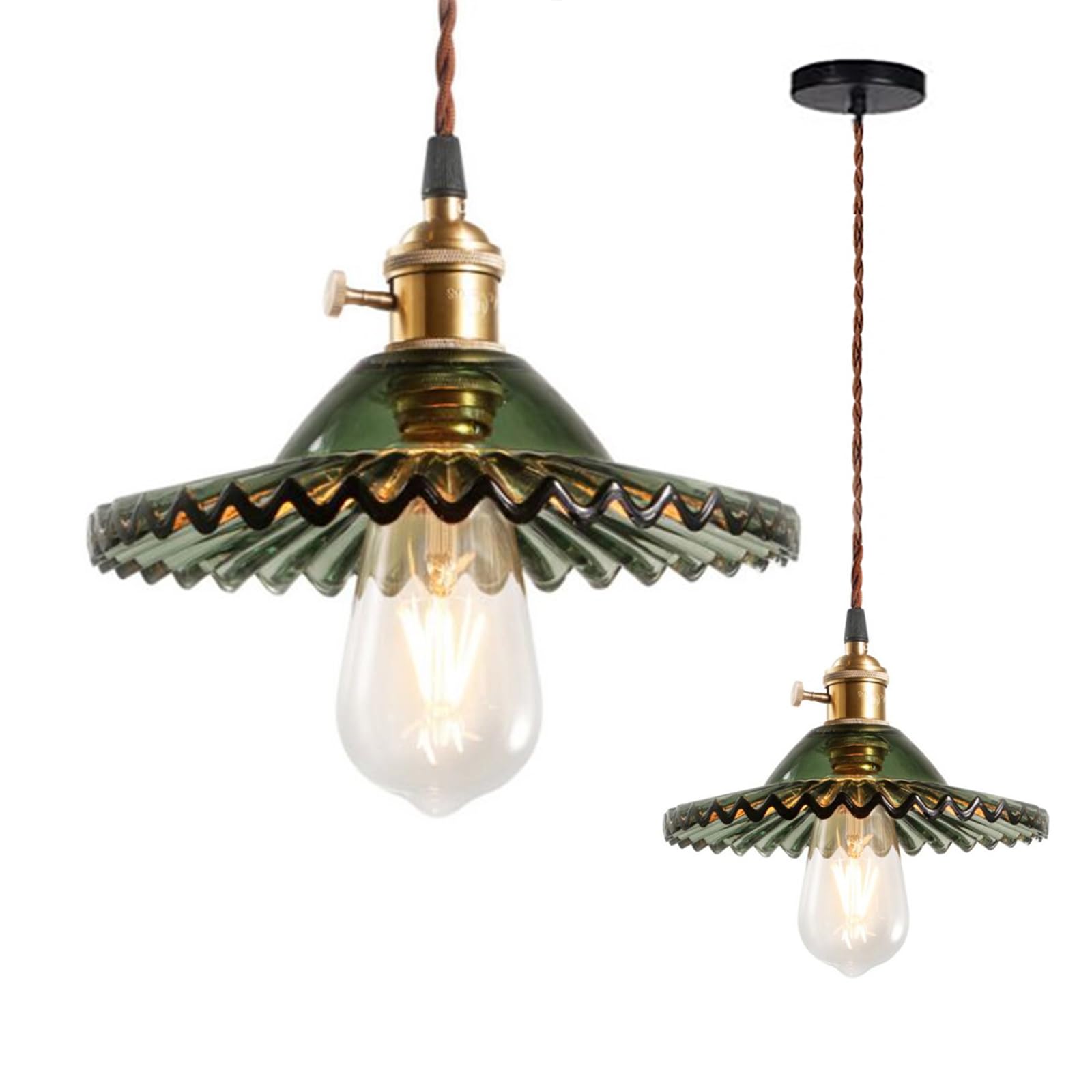 Chrasy Lampadario A Sospensione In Metallo Stile Industriale Vintage - E27 Colore Bianco - Per Loft E Cucine