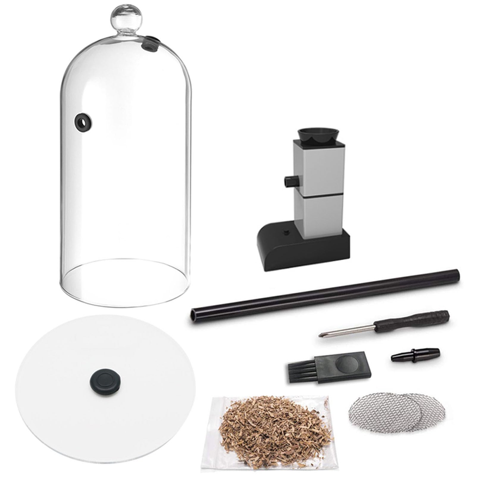Cocktail Smoker Mini Infusor de Humo para Carne, Comida,Bebidas, Barbacoa Pistola Ahumadora Portátil de Mano para Interior Frío con Tapa de Taza