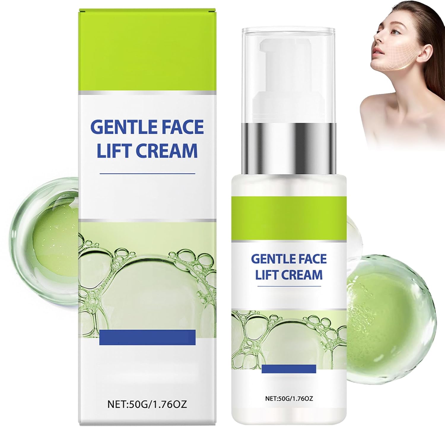 Facial Lifting Cream, Neck and Eye Wrinkle-Reducing Serum Reduces fine lines and wrinkles, firms sagging skin, minimizes puffiness, and provides deep hydration