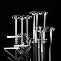 Vista 7 de Juego de 20 varillas de plástico para tartas y 12 tacos transparentes apilables para tartas con 4 separadores de pasteles para pasteles de 4, 6, 8