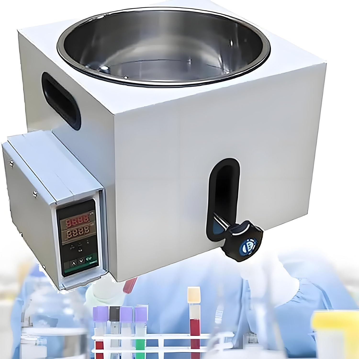 Baño María de Laboratorio Tipo Elevador, Baño María de Aceite y Agua de Temperatura Constante Tipo Elevador, Control Inteligente de Temperatura, Pantalla LED, hasta 250 ℃ 5L
