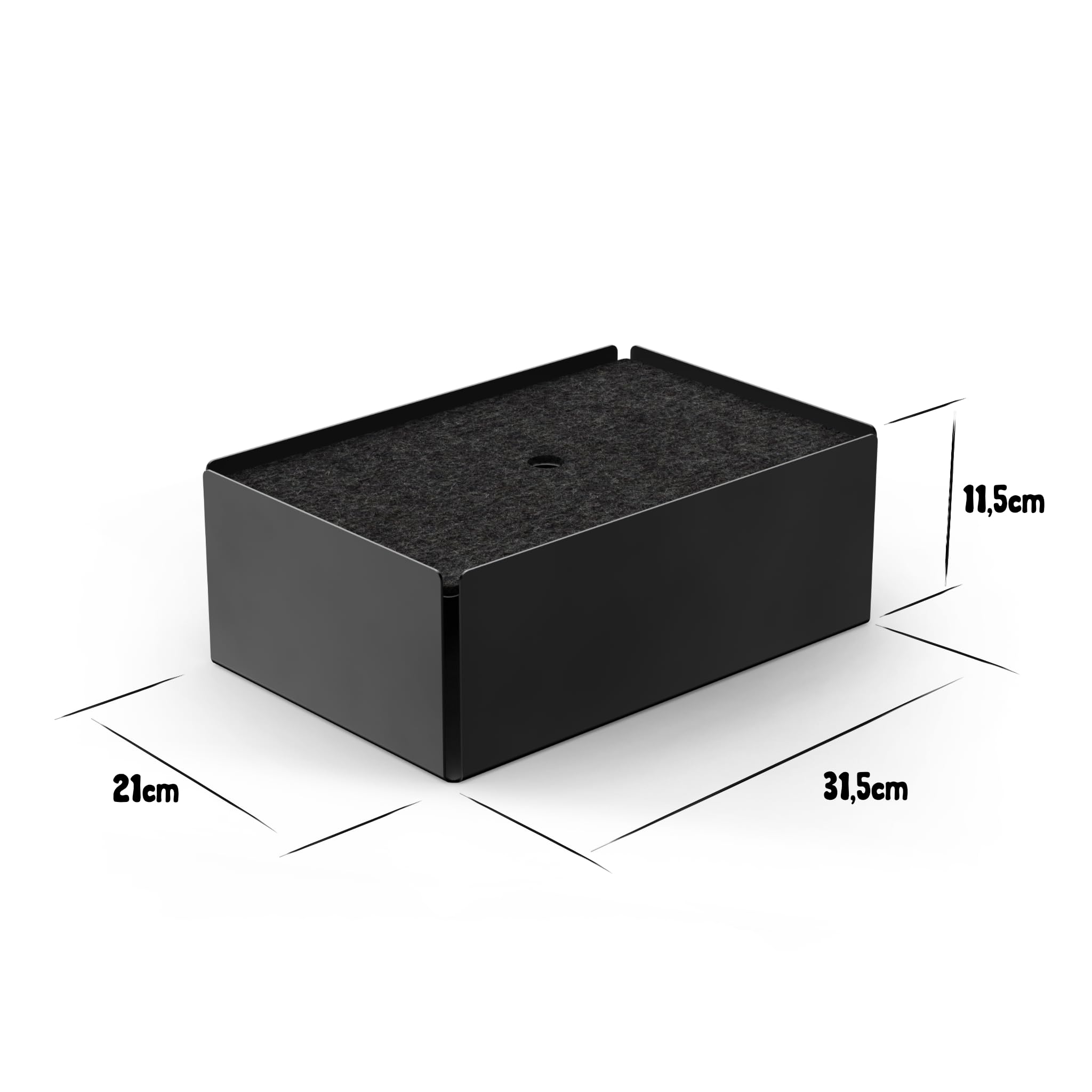 Charge-Box SL12 pudełko na kable, czarne/filcowe, szare