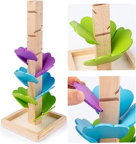 Miniatura 3 de Kit de columpio de música arco iris torre de hoja de educación temprana bloques de juego de bolas rodantes bola de torre de caída juguetes y juegos