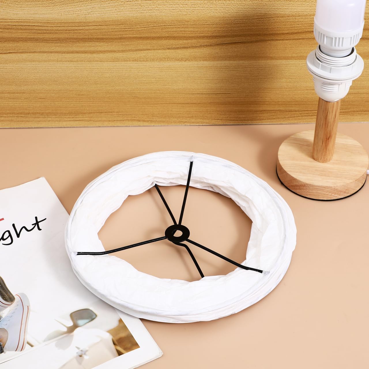Abaodam Paper Floor Lamp Shade Replacement Foldable Standing Lampshade Japanese Style Paper Floor Light Cover Lamp Shield Barrel Chandelier Protector for Home Hotel